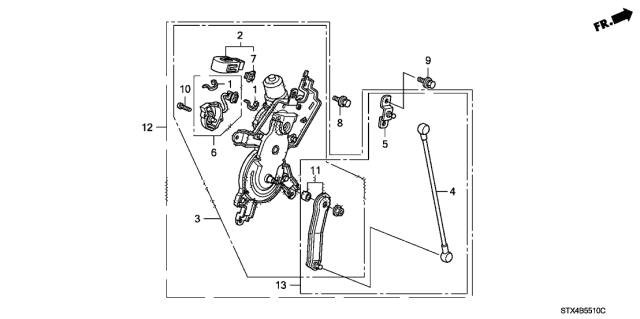 2013 Acura MDX Power Tailgate Motor Diagram