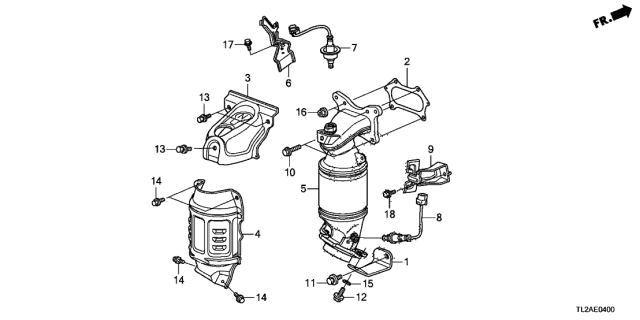 2013 Acura TSX 4 Door TSX KA 5AT Converter (L4) Diagram