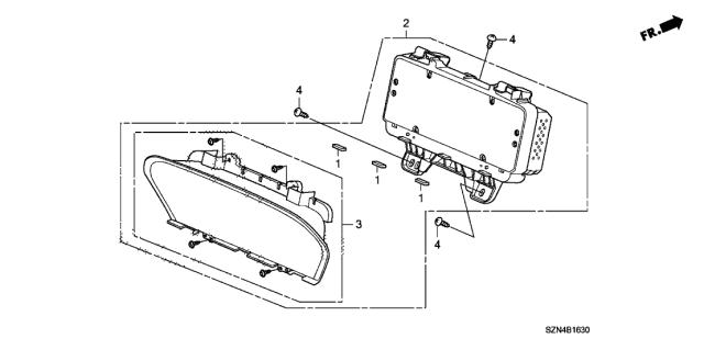 2010 Acura ZDX 5 Door BASE KA 6AT Center Display Diagram