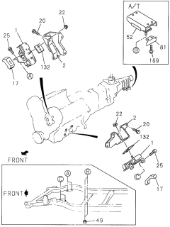 1997 Acura SLX Rubber, Rear Cushion Engine Mounting Diagram for 8-97123-260-0
