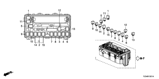 2016 Acura MDX Control Unit - Engine Room Diagram 2