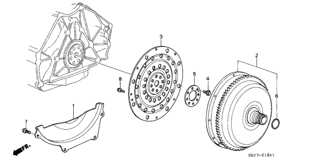 1990 Acura Legend 2 Door STD KA 4AT AT Torque Converter Diagram