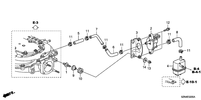 2012 Acura ZDX Tubing Diagram