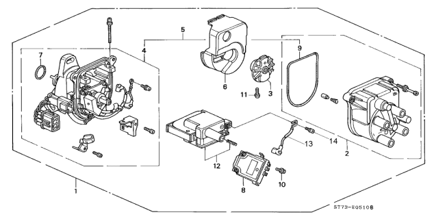 1999 Acura Integra Distributor (TEC) Diagram