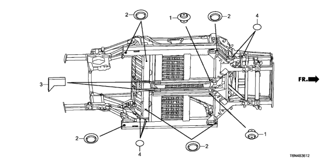 2021 Acura NSX 2 Door BASE KA DCT Grommet Diagram