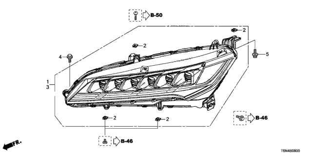 2018 Acura NSX Headlight Diagram