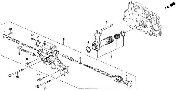 1997 Acura TL Body Assembly, Regulator Valve Diagram for 27200-P1V-000