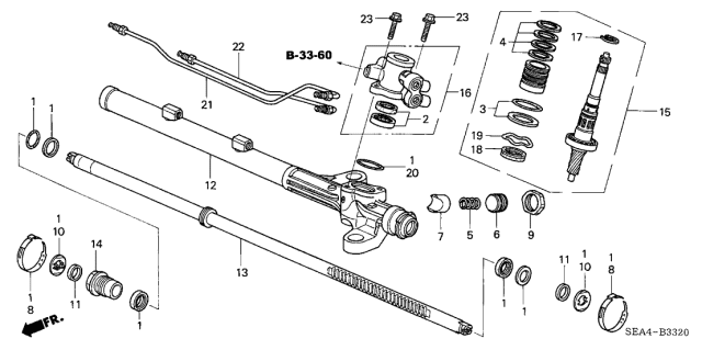 2004 Acura TSX Housing, Valve Diagram for 53645-SDA-A02