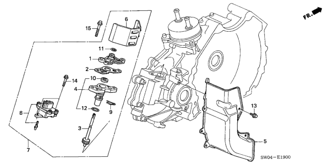 2003 Acura NSX 2 Door NSX-T KA 4AT Speed Sensor Diagram