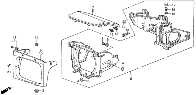 1987 Acura Integra 3 Door LS KA 4AT Retractable Headlight Diagram