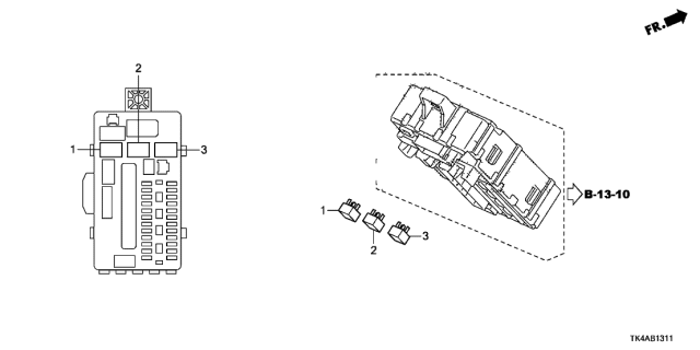 2014 Acura TL Control Unit - Cabin Diagram 2