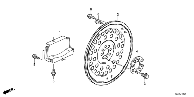 2019 Acura TLX 4 Door ADV (AWD 19INCH) KA 9AT Drive Plate Diagram