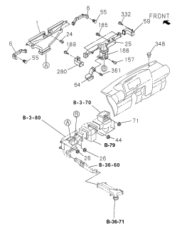 1998 Acura SLX 4 Door 4LS (PREMIUM) KA 4AT Duct Diagram