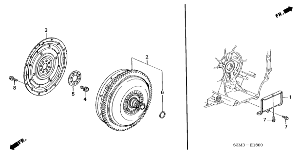 2002 Acura CL Torque Converter Assembly Diagram for 26000-PGE-335