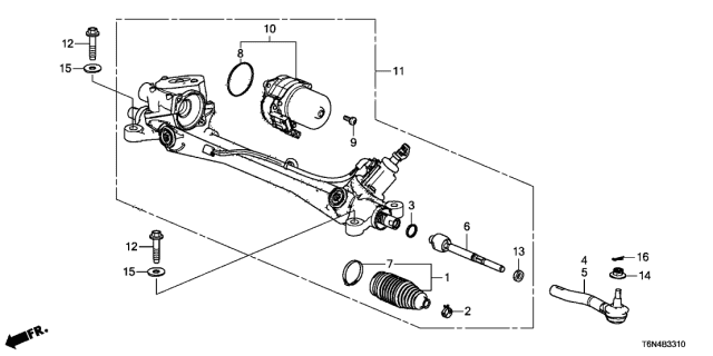 2021 Acura NSX P.S. Gear Box Diagram