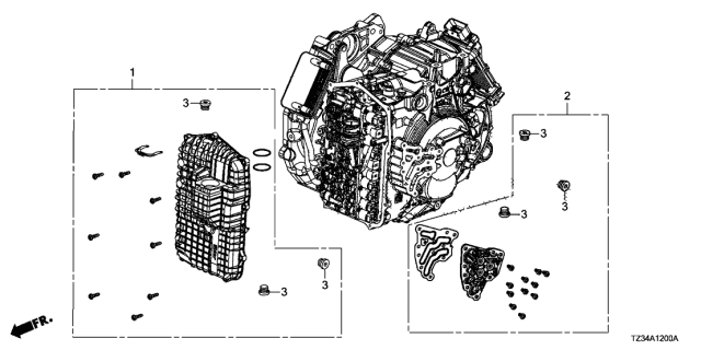 2019 Acura TLX 4 Door ADV (AWD 19INCH) KA 9AT AT Oil Pan - Cover Diagram