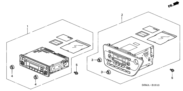 2006 Acura RSX 3 Door BASE KA 5MT Auto Radio Diagram