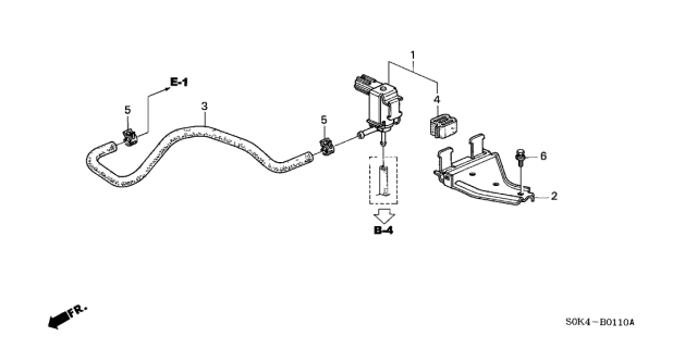 1999 Acura TL Purge Control Solenoid Valve Assembly Diagram for 36160-P8C-A01