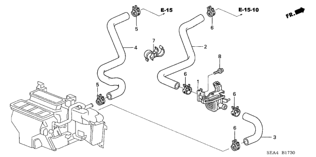 2007 Acura TSX Water Valve Diagram