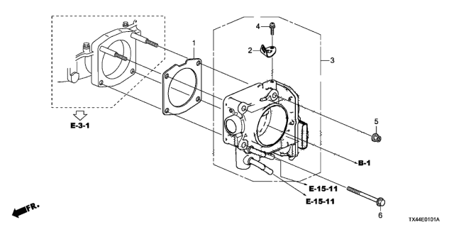 2018 Acura RDX Throttle Body Diagram