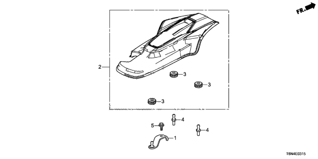 2020 Acura NSX Engine Cover Assembly Diagram for 17121-58G-A01