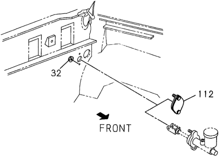 1997 Acura SLX AT Master Cylinder Plug Diagram