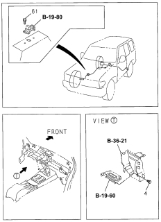 1997 Acura SLX 4 Door 4XS (BASE) KA 4AT Oil Piping Bolts Diagram