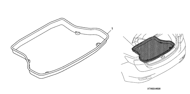 2015 Acura ILX Trunk Tray Diagram