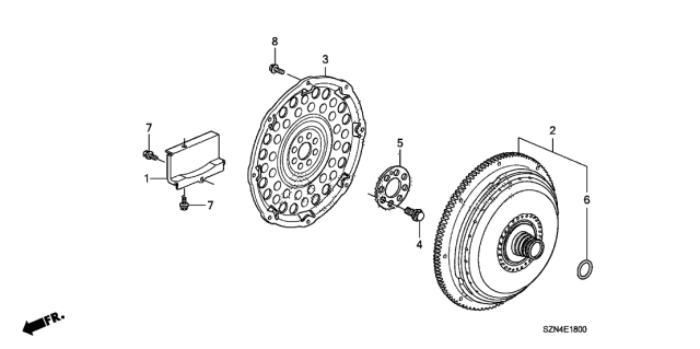 2013 Acura ZDX 5 Door ZDX KA 6AT Torque Converter Diagram