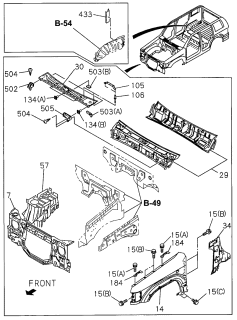 1996 Acura SLX Panel, Cowl (Upper) Diagram for 8-97801-406-1