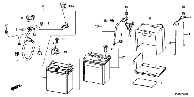 2013 Acura ILX Hybrid Box, Battery (38B19) Diagram for 31521-SNC-000