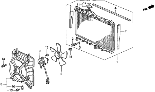 1998 Acura TL Stay, Connector Diagram for 19033-PY3-003