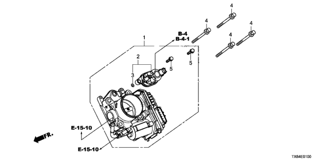 2013 Acura ILX Throttle Body (2.0L) Diagram