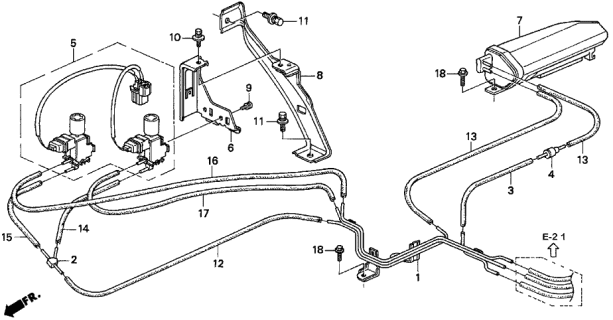 1997 Acura TL 4 Door BAS3.2 KA 4AT Control Device (V6) Diagram