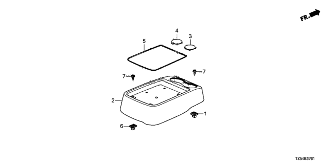 2020 Acura MDX Middle Console Diagram