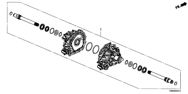 2018 Acura NSX 2 Door FIF KA DCT Front Differential Components Diagram 3