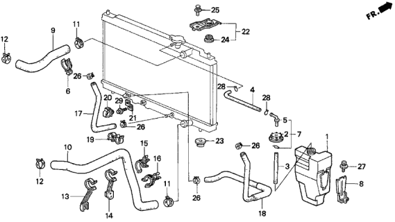 2000 Acura Integra Radiator Hose Diagram