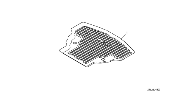2013 Acura TSX 4 Door TSX V6 KA 5AT Trunk Tray Diagram