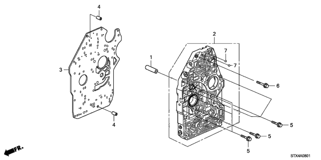 2011 Acura MDX AT Main Valve Body Diagram