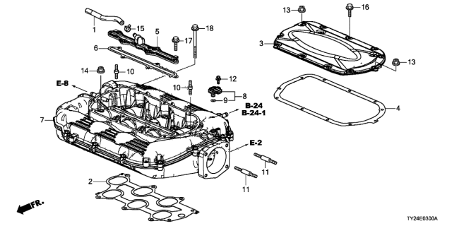 2020 Acura RLX 4 Door ADV (SH-AWD (HYBRID)) KA DCT Intake Manifold Diagram