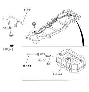 1999 Acura SLX A/C Evaporative System (Engine) Diagram