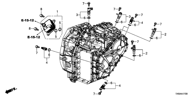 2021 Acura ILX 4 Door 24TECH (A-SPEC) KA DCT AT ATF Warmer - Sensor Diagram