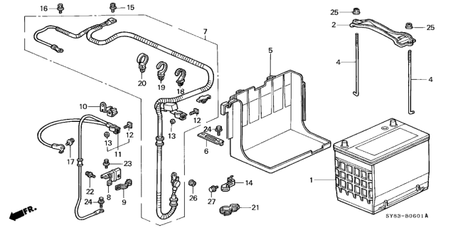 1998 Acura CL Battery Diagram 2