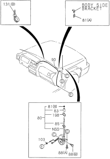 1996 Acura SLX Bolt, Antenna Ground (6X20) Diagram for 8-97025-797-0