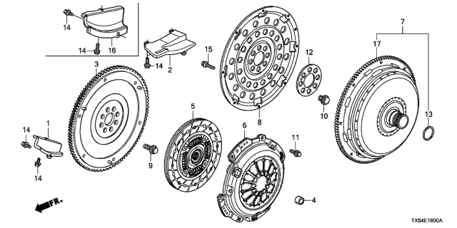 2015 Acura ILX Clutch - Torque Converter Diagram