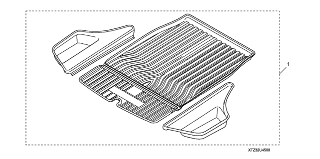 2019 Acura TLX Folding Trunk Tray Diagram