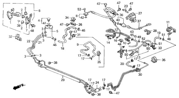 1989 Acura Legend P.S. Hoses - Pipes Diagram