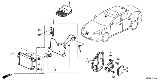 2019 Acura TLX Bolt-Washer (8X16) Diagram for 93406-08016-07