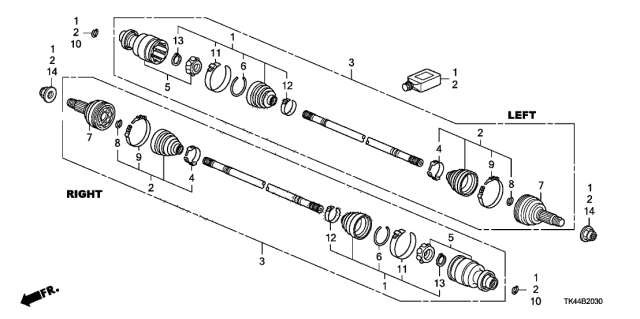 2010 Acura TL Rear Driveshaft Diagram