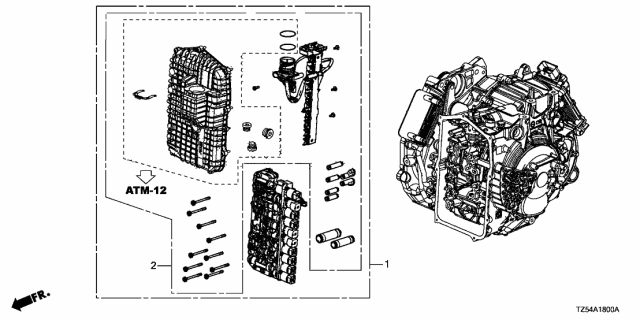 2017 Acura MDX AT Hydraulic Control Unit Diagram